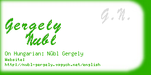gergely nubl business card